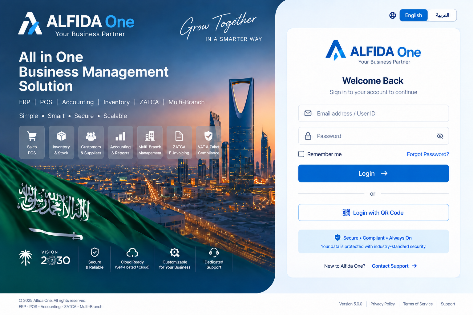 ALFIDA One login page